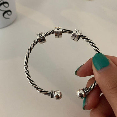 THAI SILVER 'I Love You' Friendship Bangle